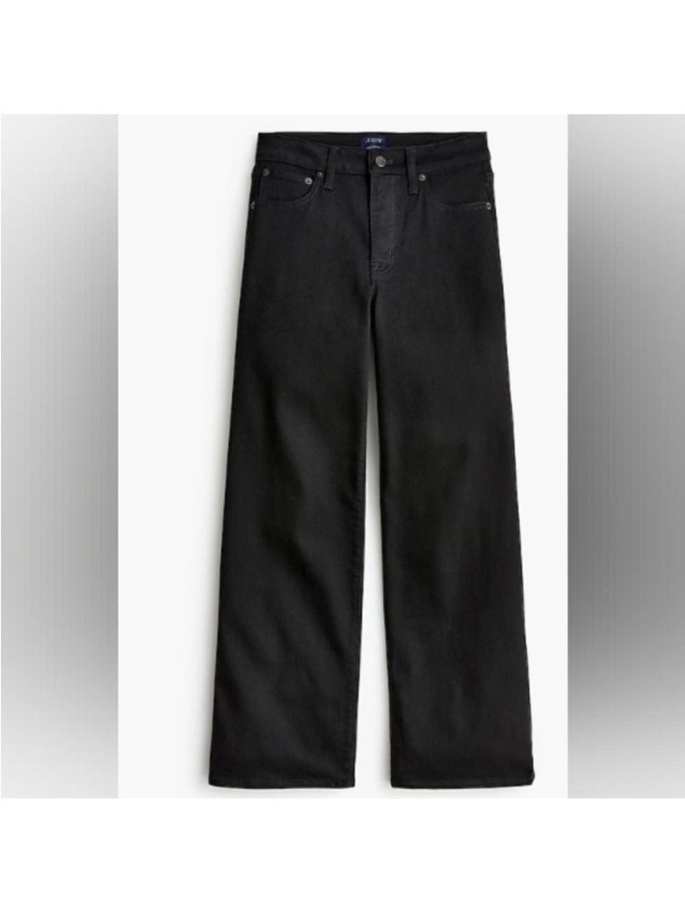 J. CREW CURVY WIDE LEG CROP JEANS BLACK DENIM - Picture 3 of 6